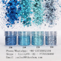 Bulk Hexagon glitter mixed size chunky glitter shapes for body nail face and crafts